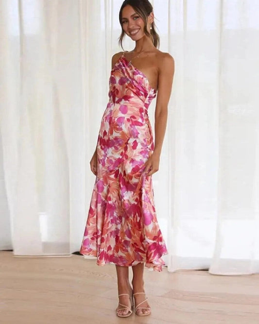 Sienna™ | Asymmetrical Floral Maxi Dress for Women